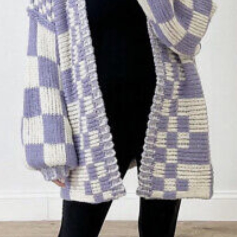 In search of Shop TALULAH lavender checkered cardigan!